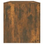 vidaXL Meuble TV avec lumières LED Chêne fumé 140x36 5x40 cm