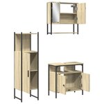 vidaXL Ensemble de meubles de salle de bain 3 Pièces chêne sonoma