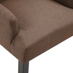 vidaXL Chaises à manger avec accoudoirs lot de 4 marron tissu