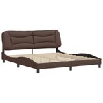 vidaXL Cadre de lit avec tête de lit Marron 180x200 cm Similicuir
