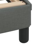 vidaXL Cadre de lit sans matelas gris foncé 140x190 cm tissu