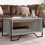 vidaXL Table basse sonoma gris 75x51x40 cm bois d'ingénierie