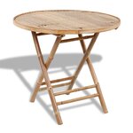 vidaXL Ensemble à manger d'extérieur pliable 5 Pièces Bambou