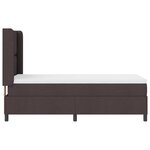Lit de box spring vidaXL avec matelas et LED Marron foncé 90x200 cm en tissu