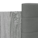 vidaXL Cadre de lit avec LED sans matelas sonoma gris 160x200 cm