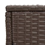 vidaXL Tables gigognes 3 Pièces marron résine tressée