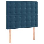 vidaXL Têtes de lit 2 Pièces Bleu foncé 100x5x78/88 cm Velours