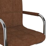 vidaXL Chaise de salle à manger Marron Tissu