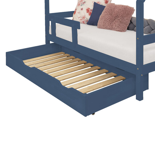 Tiroir de lit 120 x 160 avec sommier BUDDY - bleu marine