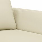 vidaXL Ensemble de canapés 2 Pièces avec coussins Crème Similicuir