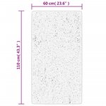 vidaXL Tapis OVIEDO à poils courts anthracite 60x110 cm