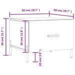 vidaXL Table basse blanc 50x50x40 cm bois d'ingénierie