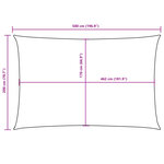 vidaXL Voile de parasol tissu oxford rectangulaire 2x5 m terre cuite