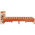 vidaXL Cadre de lit sans matelas cire marron 90x200 cm bois pin massif