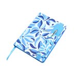 Stylo Tactile avec Etui Office Chic - Plusieurs Motifs - Fleurs Bleu - Draeger