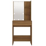 vidaXL Coiffeuse avec LED Chêne marron 60x40x140 cm