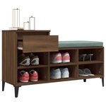vidaXL Armoire à chaussures Chêne marron 102x36x60cm Bois d'ingénierie