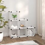 vidaXL Cubes de rangement 6 Pièces Transparent PP