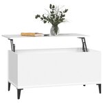 vidaXL Table basse Blanc 90x44 5x45 cm Bois d'ingénierie