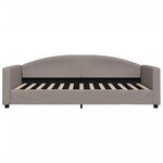 vidaXL Lit de jour avec gigogne et tiroirs taupe 100x200 cm tissu