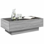 vidaXL Table basse avec LED sonoma gris 90x50x30 cm bois d'ingénierie