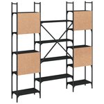 vidaXL Bibliothèque noir 155 5x24x166 5 cm bois d'ingénierie