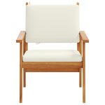 Chaises de jardin vidaXL 2 Pièces avec coussins en bois d'acacia solide