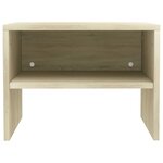 vidaXL Tables de chevet 2 Pièces Chêne sonoma 40x30x30 cm Bois ingénierie