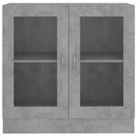 vidaXL Armoire à vitrine Gris béton 82 5x30 5x80 cm Bois d'ingénierie