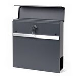 Boite aux lettres design murale avec porte-journal 37x37x10 5cm anthracite et argenté