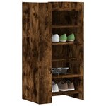 vidaXL Armoire à chaussures chêne fumé 52x37 5x100cm bois d'ingénierie