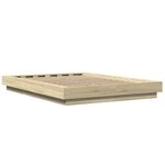 vidaXL Cadre de lit avec lumières LED sans matelas140x190 cm