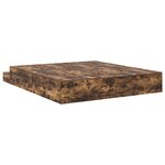 vidaXL Cadre de lit de rangement chêne fumé 200x200 cm