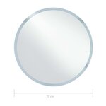 vidaXL Miroir à LED pour salle de bain 70 cm
