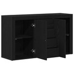 vidaXL Buffet Chêne noir Bois d'ingénierie 120 x 36 x 69 cm Rangement