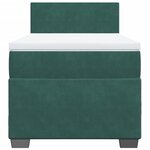 vidaXL Sommier à lattes de lit avec matelas Vert foncé 90x190 cm