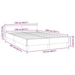 vidaXL Cadre de lit sans matelas gris foncé 120x200 cm tissu