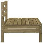 vidaXL Canapé de jardin sans accoudoirs bois pin imprégné
