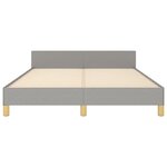 vidaXL Cadre de lit sans matelas gris clair 140x190 cm tissu