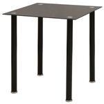 vidaXL Ensemble de table et chaise de salle à manger 3 pièces noir