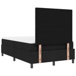 vidaXL Lit box spring avec matelas & LED Noir 120x190 cm Tissu