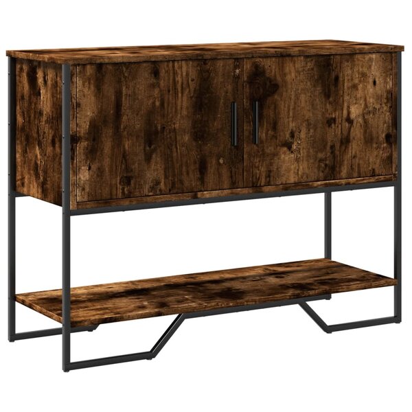vidaXL Table console chêne fumé 100x35x74 5 cm bois d'ingénierie