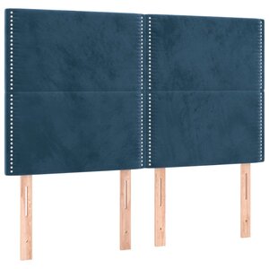 vidaXL Têtes de lit 4 Pièces Bleu foncé 72x5x78/88 cm Velours