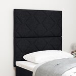 Tête de lit LED vidaXL design blocs diamant noir 80 cm en tissu