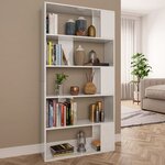 vidaXL Bibliothèque/Séparateur de pièce Blanc brillant 80x24x159 cm