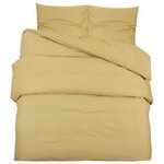 vidaXL Ensemble de housse de couette Taupe 135x200 cm Microfibre