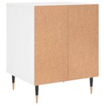 vidaXL Table de chevet Blanc 40x35x50 cm Bois d’ingénierie