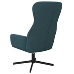 vidaXL Chaise de relaxation avec tabouret Bleu Velours