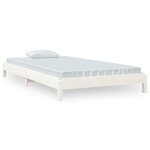 vidaXL Lit empilable sans matelas blanc 90x200 cm bois de pin massif