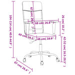 Chaise fauteuil siège de bureau informatique étude réglable en hauteur foncé tissu gris 02_0024070